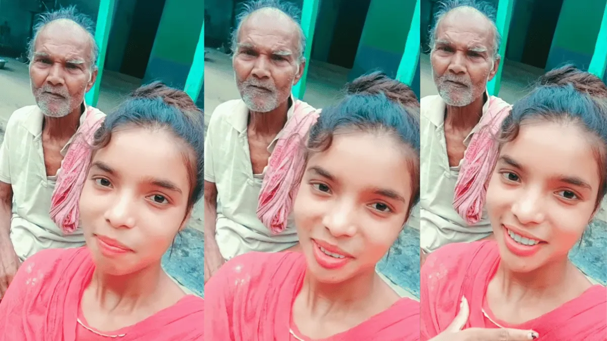 viral-video-young-girl-calls-elderly-man-her-husband-makes-romantic-reel-with-him-internet-calls-it-fake